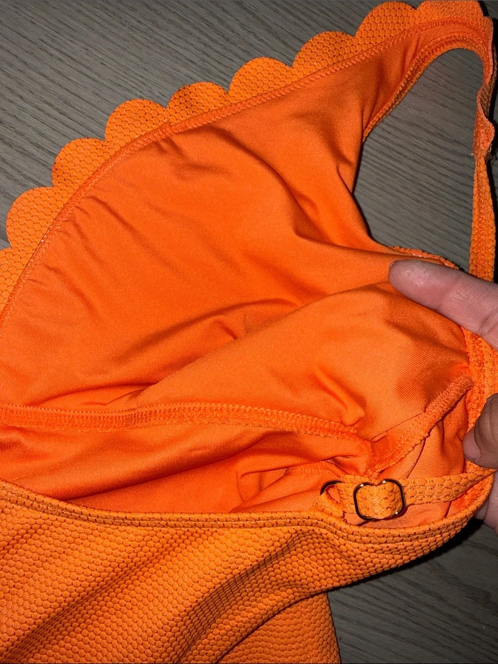 kate spade Bright Orange Scallop One-Piece Swimsuit
